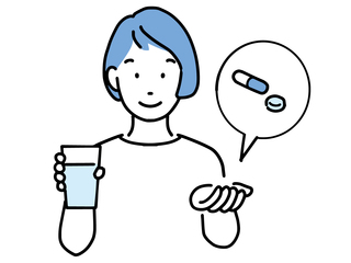 薬を飲む
