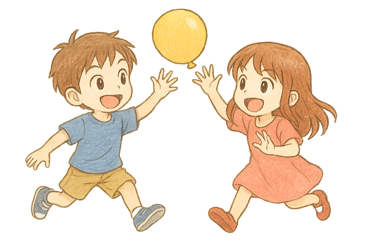 風船で遊ぶ子ども