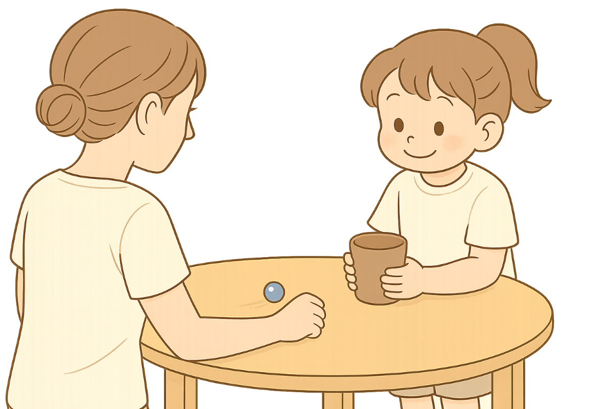 親子でボールコロコロ