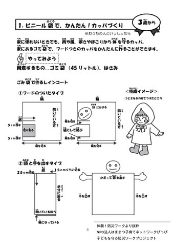 ぴっぴの防災ワークブック　カッパ