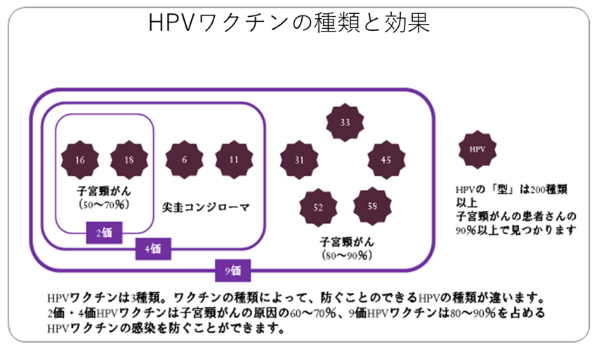 HPVワクチンの種類と効果